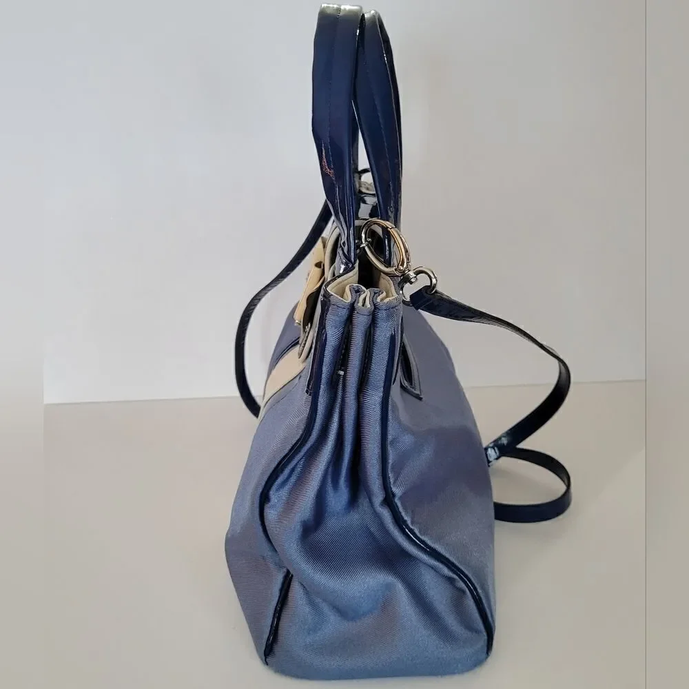 My Flat In London Ashby Small Handheld Blue Satchel